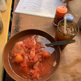 Tomato, Ham and Luncheon Meat with Instant Noodles + Lemon Iced Tea