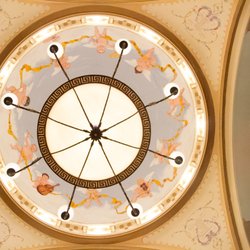 City Opera House - Center chandelier and dome ceiling
