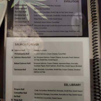 Fin Fusion Sushi - Menu (pt. 1) - Sushi Bars Near Me - Murfreesboro, Tennessee