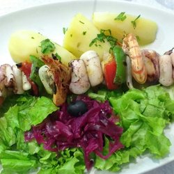 A Traineira - Spiedino di Gamberi e calamari