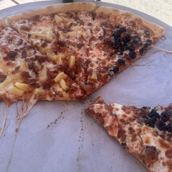 Pizzeria Forte - Half pineapple bacon half black olive bacon - Pizza Near Me - Lakewood, Colorado Pizzeria Forte - Half pineapple bacon half black olive bacon - Pizza Near Me - Lakewood, Colorado