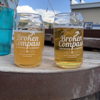 Broken Compass Brewing - Left: Hazy IPA Right: Ginger Pale Ale - Breweries Near Me - Breckenridge, Colorado