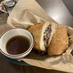 Prime rib dip.