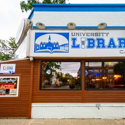University Library Cafe front of building