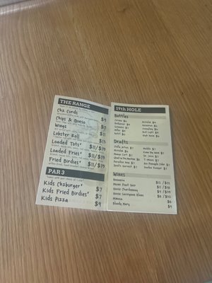 Menu photo 6 Back Nine Oxford Oxford, MS