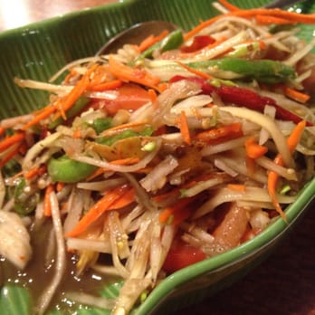 Chaba Thai Kitchen - Papaya salad. Spicy level 3. It was pretty spicy but I like spicy - Thai Near Me - San Diego, California Chaba Thai Kitchen - Papaya salad. Spicy level 3. It was pretty spicy but I like spicy - Thai Near Me - San Diego, California