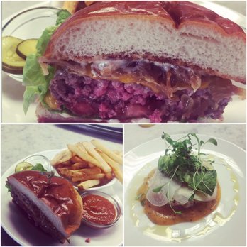 Fete - The Chaz burger and crab salad (special) - New American Near Me - Honolulu, Hawaii