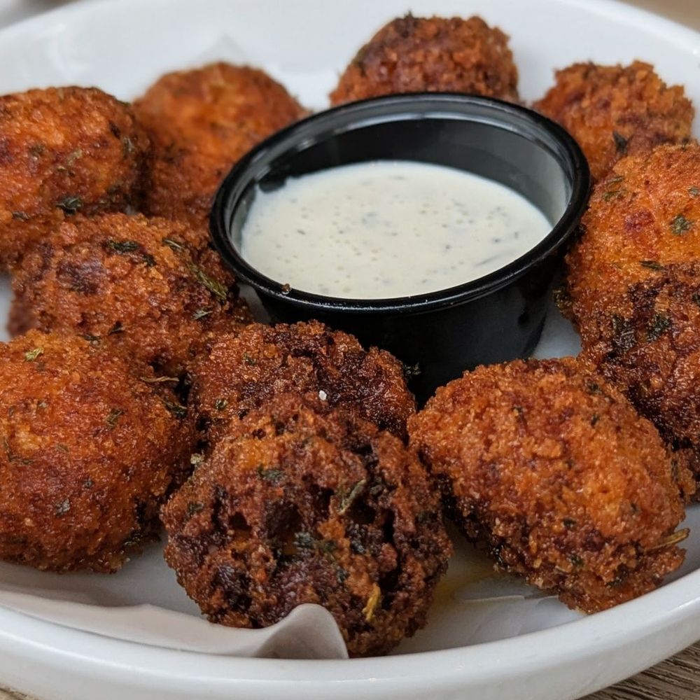Two Cities Pizza - Mac N Cheese Fritters - Pizza Near Me - Suwanee, Georgia Two Cities Pizza - Mac N Cheese Fritters - Pizza Near Me - Suwanee, Georgia