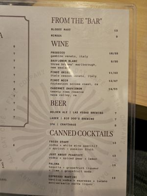 Menu photo 6 Fine Company Las Vegas, NV
