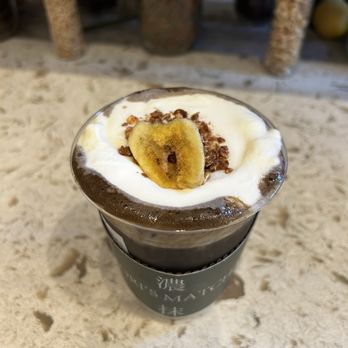Mori’s - Banana cream hojicha latte - Coffee & Tea Near Me - Irvine, California