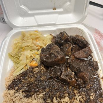 Jamaican Vibes Restaurant - Ox tails, peas and rice, and cabbage. - Caribbean Near Me - Mobile, Alabama Jamaican Vibes Restaurant - Ox tails, peas and rice, and cabbage. - Caribbean Near Me - Mobile, Alabama