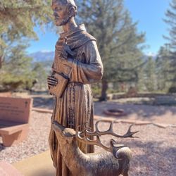 Our Lady of the Mountains Catholic Church - St. Francis sculpture at Our Lady of the Mountains, Estes Park, CO