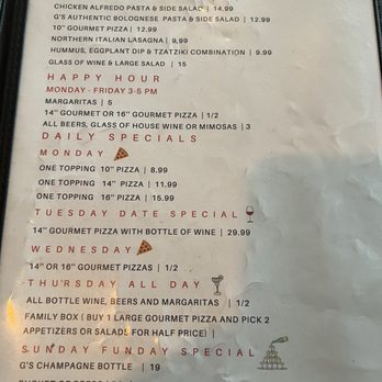 G's Pizza - Specials - Gluten-Free Near Me - New Orleans, Louisiana G's Pizza - Specials - Gluten-Free Near Me - New Orleans, Louisiana