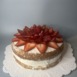 Honeybee Baking - A custom cake order of tres leches and homemade whipped cream.