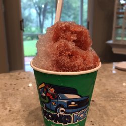 Kona Ice Wesley Chapel - Half Pina colada half cherry shaved ice