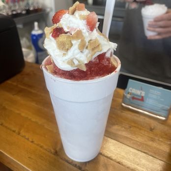 Cain’s snowballs - Strawberry Cheesecake - Shaved Ice Near Me - Winter Haven, Florida