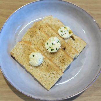 Kjun - Cornbread with jalapeño butter and a drizzle of honey - excellent - Korean Near Me - New York, New York Kjun - Cornbread with jalapeño butter and a drizzle of honey - excellent - Korean Near Me - New York, New York