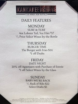 Menu photo 1 Kankakee Grille New Buffalo New Buffalo, MI