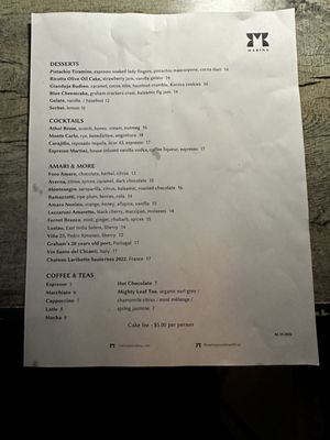Menu photo 3 Marina Pasadena, CA