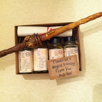 Mojo Spa - My handwritten thank you note, my wand AND an awesome "potion" pack of massage oils!!! These are amazing and smell so good! - Cosmetics & Beauty Supply Near Me - Chicago, Illinois Mojo Spa - My handwritten thank you note, my wand AND an awesome "potion" pack of massage oils!!! These are amazing and smell so good! - Cosmetics & Beauty Supply Near Me - Chicago, Illinois