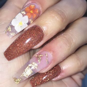 Labelle nail lounge - Dip powder set, Coffin shape, With design. $70 - Nail Salons Near Me - San Antonio, Texas