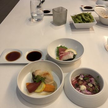 Miku - Kaiseki trio with traditional soy on the left and sweeter soy on the right. - Japanese Near Me - Toronto, Ontario Miku - Kaiseki trio with traditional soy on the left and sweeter soy on the right. - Japanese Near Me - Toronto, Ontario
