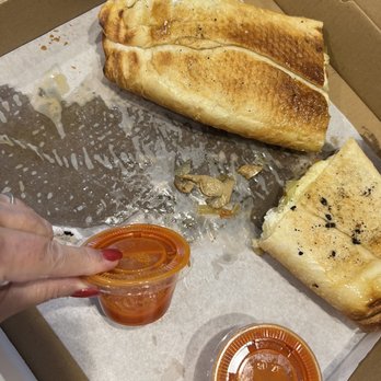 Souderton Pizza and Pasta - Greasy Stromboli with no marinara sauce rather a strange vodka looking sauce this is not Italian. - Pizza Near Me - Souderton, Pennsylvania Souderton Pizza and Pasta - Greasy Stromboli with no marinara sauce rather a strange vodka looking sauce this is not Italian. - Pizza Near Me - Souderton, Pennsylvania