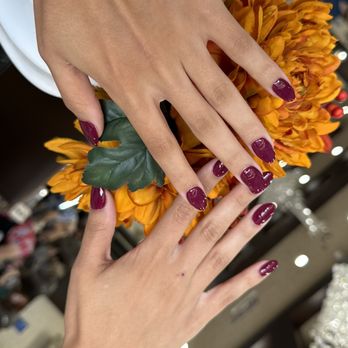 Palace Nail Lounge Gilbert - Fall nails! Burgundy. Cindy and Lincy did a great job - Nail Salons Near Me - Mesa, Arizona