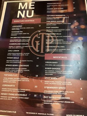 Menu photo 3 Germantown Pub Nashville, TN