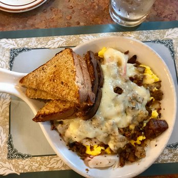 The Roxy Supper Club - Made-to-order skillet (hashbrowns, sausage, crab, swiss cheese) w/toast - Supper Clubs Near Me - Oshkosh, Wisconsin The Roxy Supper Club - Made-to-order skillet (hashbrowns, sausage, crab, swiss cheese) w/toast - Supper Clubs Near Me - Oshkosh, Wisconsin
