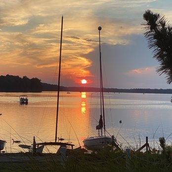 The Boathouse - View from our garden table - Seafood Near Me - Midlothian, Virginia