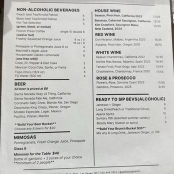 Salt & Spoon - 01/06/2026 - Beverage Menu - New American Near Me - Las Vegas, Nevada Salt & Spoon - 01/06/2026 - Beverage Menu - New American Near Me - Las Vegas, Nevada