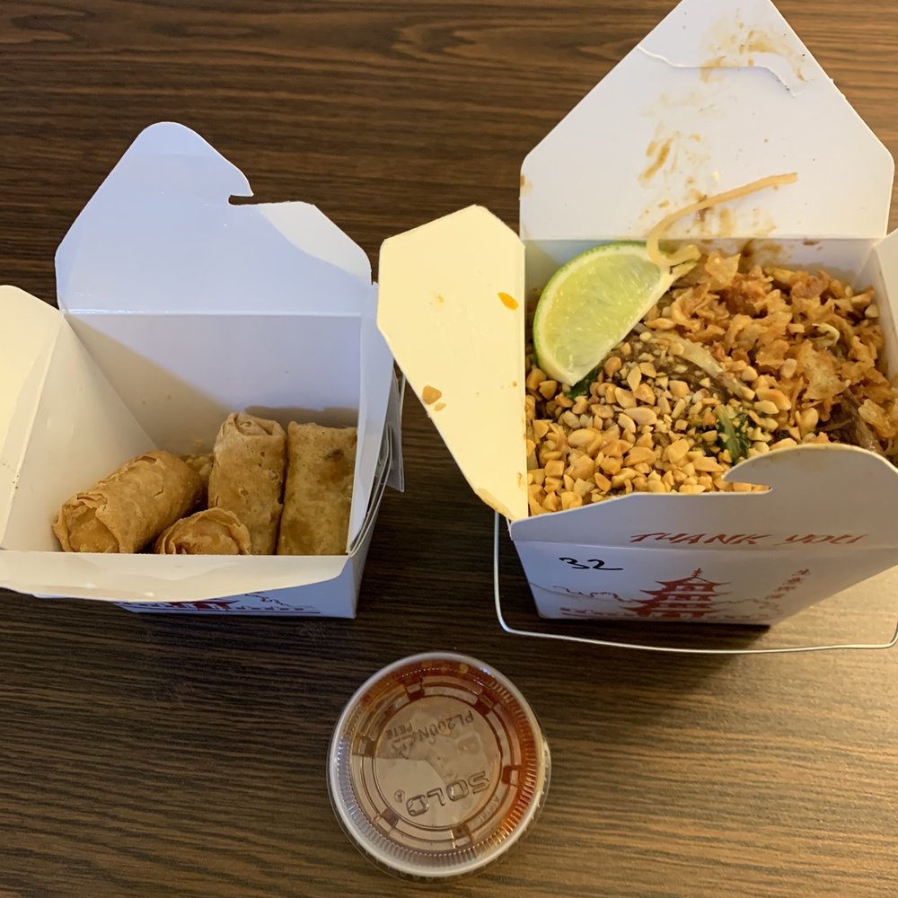 Hungry Panda Curbside Noodles - Pad thai regular box, spring rolls - Noodles Near Me - Salmon Arm, British Columbia