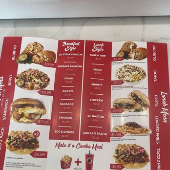 Burrito Bomba - Menu - Mexican Near Me - Glendale, California