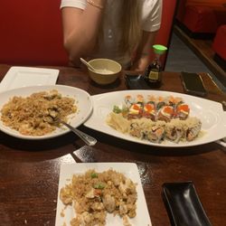 Miyako Sushi & Grill - Chicken Fried Rice California roll Pink Lady (with Salmon) Tiger Roll