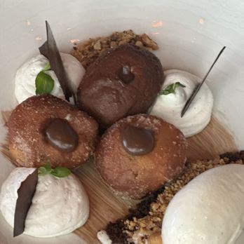 The Beacon - Dough - brioche donuts, hazelnut coffee pastry cream with mascarpone. - Cocktail Bars Near Me - Jupiter, Florida The Beacon - Dough - brioche donuts, hazelnut coffee pastry cream with mascarpone. - Cocktail Bars Near Me - Jupiter, Florida