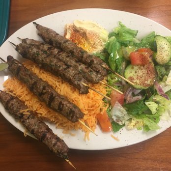Pita Zone - Beef kefta kabob entree (they forgot the pita) - Mediterranean Near Me - Bolingbrook, Illinois