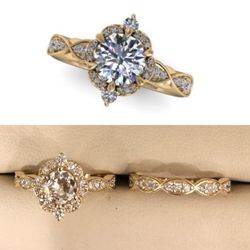 After Midnight Jewelers - A custom wedding set we created for a customer!