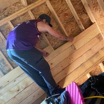 Handyman Hallzy - Building the walls inside the boat house - Handyman Near Me - Wainwright, Alberta Handyman Hallzy - Building the walls inside the boat house - Handyman Near Me - Wainwright, Alberta