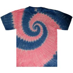 Tie Dyed Shop - Pink and Blue Spiral Tie Dye T Shirt