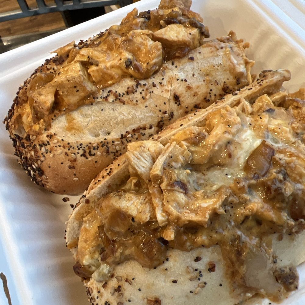 Gouldsburgers - Blue Cheese Chicken Steak (Perhaps too blue) - Burgers Near Me - Medford, New Jersey Gouldsburgers - Blue Cheese Chicken Steak (Perhaps too blue) - Burgers Near Me - Medford, New Jersey