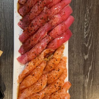 Sushiholics - The VIP Salmon Sashimi and Tuna roll is The fish was soft like butter and melted in my mouth and the service was great! - Sushi Bars Near Me - West Covina, California Sushiholics - The VIP Salmon Sashimi and Tuna roll is The fish was soft like butter and melted in my mouth and the service was great! - Sushi Bars Near Me - West Covina, California