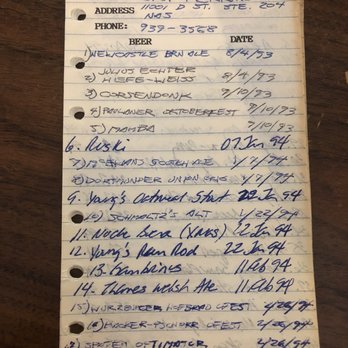 B & J's Pizza - My beer list from 1993 - Pizza Near Me - Corpus Christi, Texas