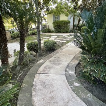 Nick's Window Cleaning And Services - Front walk before power washing. - Window Washing Near Me