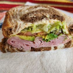 Jason's Deli - Half of my Hearty ham sandwich on rye bread available for a limited time