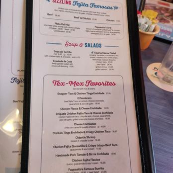 Pappasito's Cantina - Menu - Mexican Near Me - San Antonio, Texas