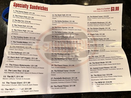 Menu photo 4 The Sandwich Spot Frisco, TX