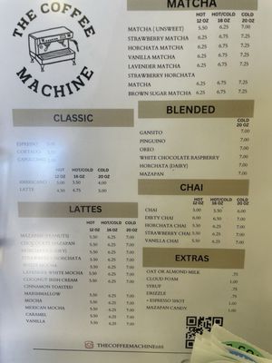 Menu photo 1 The Coffee Machine San Diego, CA