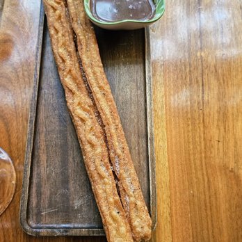 Oloroso - Churros and chocolate sauce for dessert. - Spanish Near Me - Philadelphia, Pennsylvania