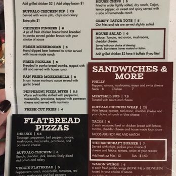 Backdraft Bar & Grille - Nice menu! Not huge, but a good variety. Great prices too! - New American Near Me - North Olmsted, Ohio Backdraft Bar & Grille - Nice menu! Not huge, but a good variety. Great prices too! - New American Near Me - North Olmsted, Ohio